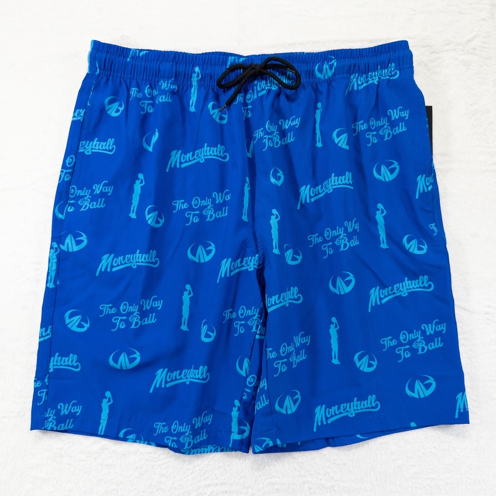 Moneyball Mens Shorts XL Blue The Only Way To Ball Basketball Athletic Shorts